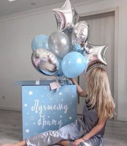 Коробка сюрприз с шарами внутри - купить в Киеве