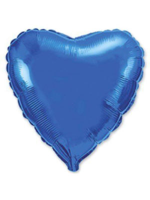 Шар сердце (голубой) 45 см