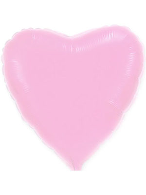 Шар сердце большой светло-розовый