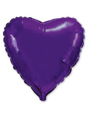 Шар сердце (фиолетовый) 45 см