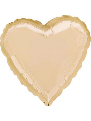 Шар сердце (розовое золото) 45 см