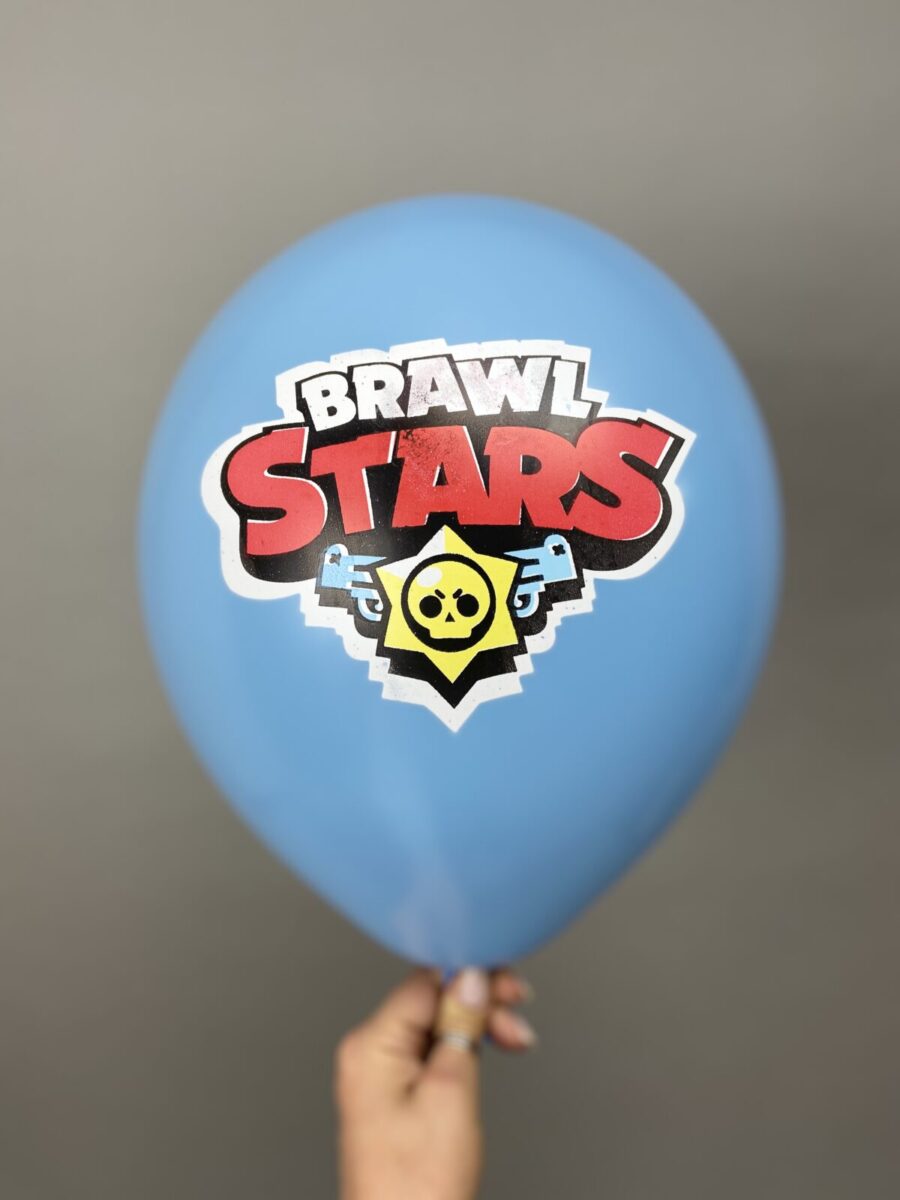 Шарики Бравл Старс (Brawl Stars) голубой