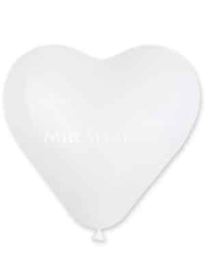 Шар латексный сердце белое 45 см