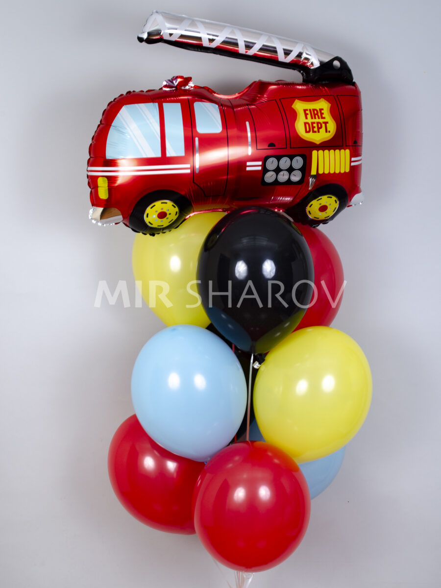 гелиевые шарики пожарная машина Киев
