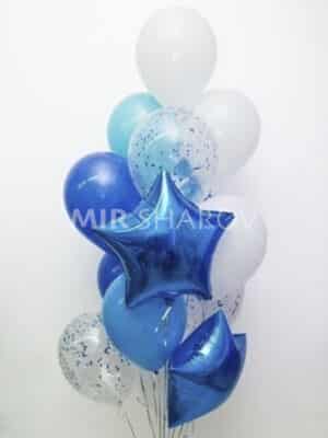 Воздушные шарики с гелием «Синий дым»