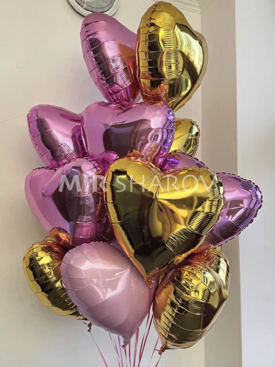 Набор шаров микс сердец для любимой на день рождения на день Святого Валентина Влюблённых