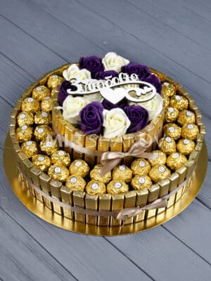 Подарочный бокс набор торт из конфет XXL «Мерси»