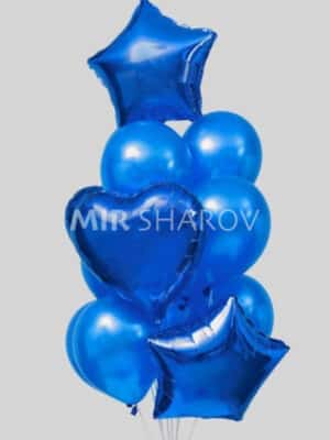 Фонтан из воздушных шаров с гелием «Блу»