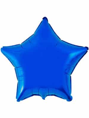 Шарик звезда (синяя) 45 см