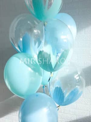 Набор из воздушных шаров с гелием «Аквамариновый»