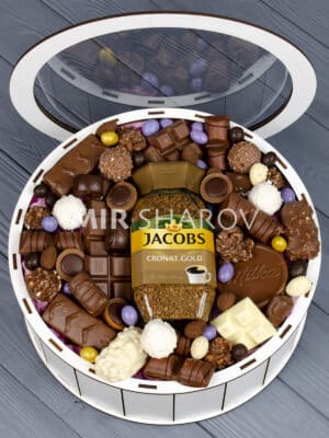 Подарочный бокс набор с конфетами в коробке "Шоколадный ассорти"