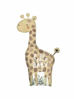 Шар фольгированный Жираф- Hello Baby106х63 см