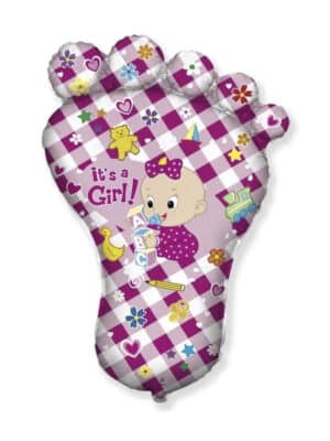 Гелиевый Шарик Стопа/Ножка It's a Girl розовая 96х64 см