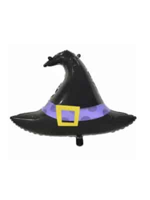 Гелиевый Шарик Шляпа черная с фиолетовым ремнем 62х66см