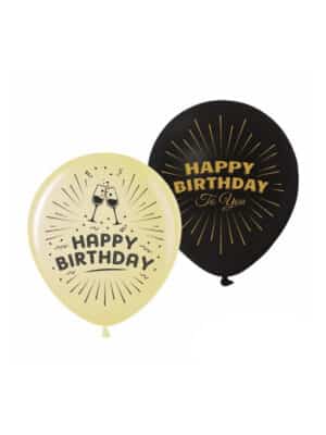Шарик с рисунком (Happy Birthday) 30 см.