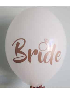 Шарики с рисунком Невеста "Bride" на девичник 30 см