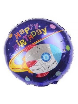 Шар с гелием Happy Birthday - ракета 45см
