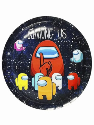 Тарелки Бумажные Амонг ас (Among Us) 18см. 5шт