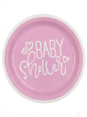 Тарелки Бумажные - Baby Shower 8 шт, 18 см