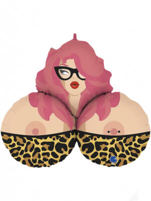 Шар Девичник Мадам Пи-пи леопард 59 х 66 см