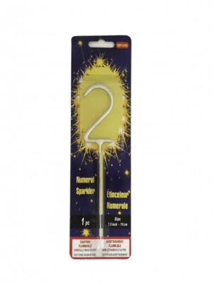 Бенгальский огонь цифра 2 серебро