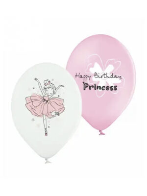 Шар с рисунком Балерина "Happy Birthday, Princess 30 см.