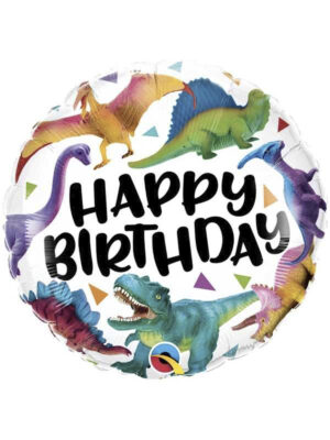 Шар из фольги Happy Birthday Динозавры 45 см