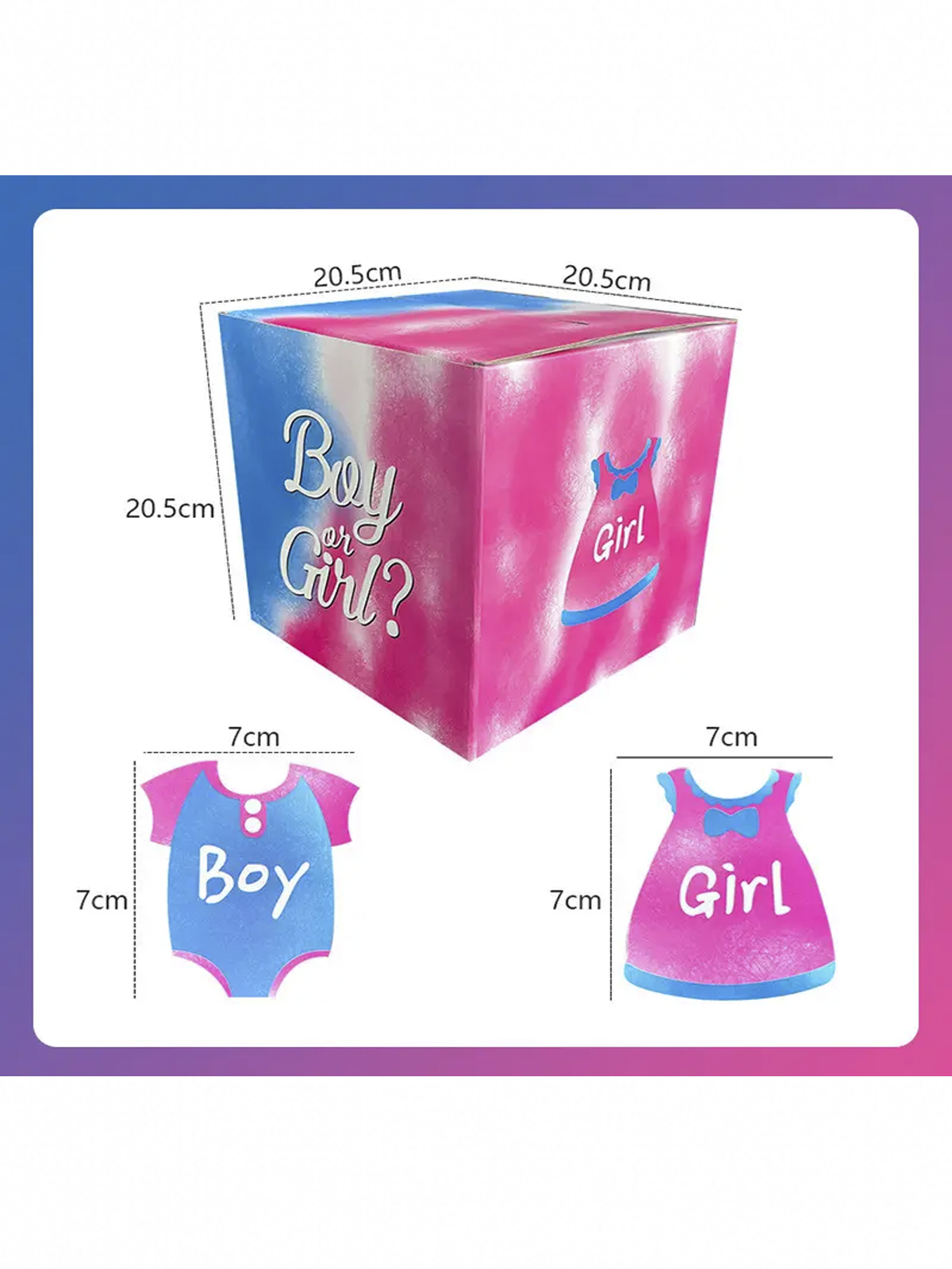 Коробка для голосования на гендер пати + 60 карт