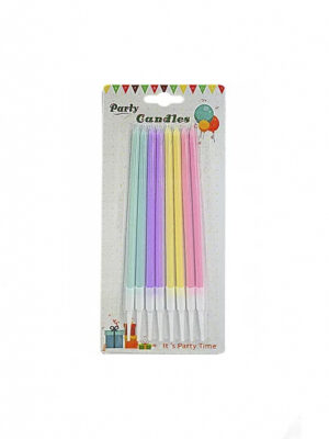 Свечи для торта "Длинные" макарун 8 шт