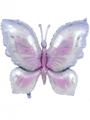 Фольгированный шарик Бабочка омбре васильковая 76 х 100 см