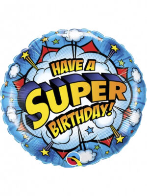Шарик фольгированный Have a super birthday 45см