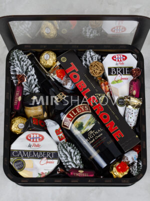 Корпоративный подарок от компании коллеге, сотрудникам, клиентам, с алкоголем, логотипом под заказ или без лого