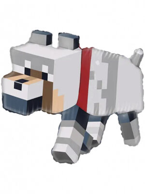 Шарик фольгированный фигура Собачка Майнкрафт (Minecraft) 80 х 91 см