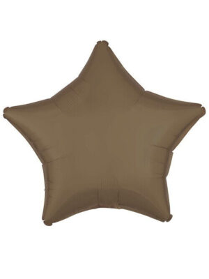 Шарик звезда (сатин шоколадный) 45см