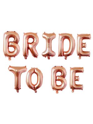 Гирлянда буквы "Bride to Be" розовое золото 40 см